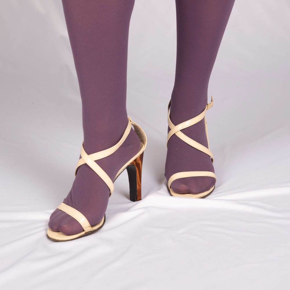 Vintage Cream Strap Heels | VTG Vintage | 7-7 1/2